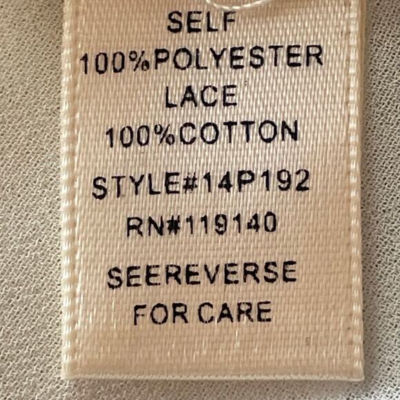 Double Zero Chiffon & Lace Sheer White Blouse Studded Cuffs Sz Large Feminine - Picture 10 of 10